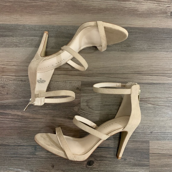 Kelly & Katie Courtnee Beige Heeled Sandals Size 10 - Picture 2 of 13